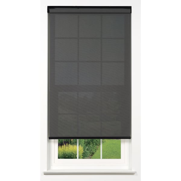 Linen Avenue Cordless 5% Solar Screen Standard Roller Shade, 46 3/4W x 42H, Charcoal R2SS5CL4675B42